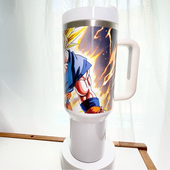 Custom Personalized Name Dragon Ball Z 30oz/40oz Tumbler with lid, handle and St - Picture 2 of 5